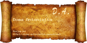 Doma Antonietta névjegykártya